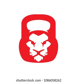 Lion Fitness logo vector