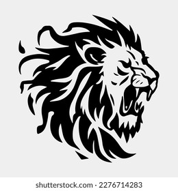 Lion Flame Fire Logo Sport Esport Mascot Design Vector