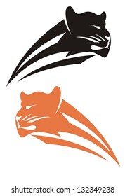Lion flame symbol in the form of an arrow