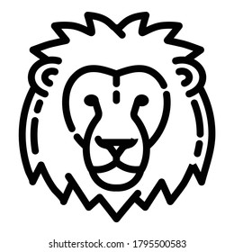 Icono Plano De León Aislado En Fondo Blanco
