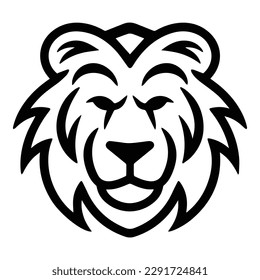 Lion Flat Icon Isolated On White Background