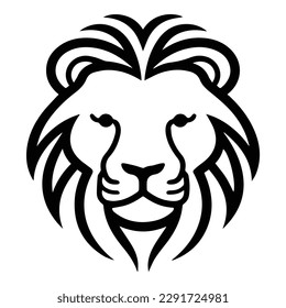 Lion Flat Icon Isolated On White Background
