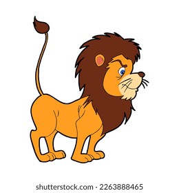 Lion flat illustration. Vector image