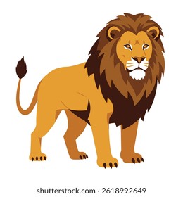 Lion flat vector illustration Eps 10