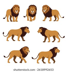 Lion flat vector illustration Eps 10