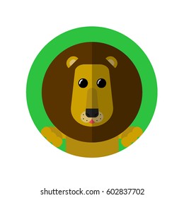 lion flat vector illustration. lion icon