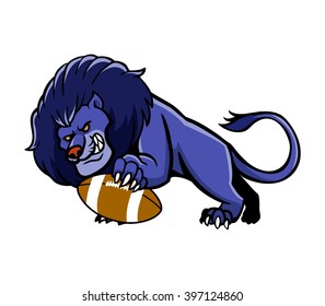 Lion Football Mascot