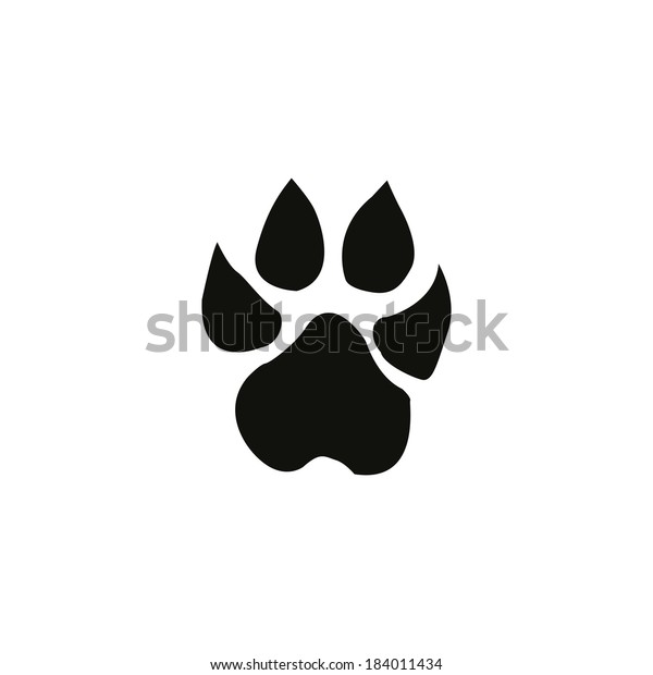 Lion Footprint Stock Vector (Royalty Free) 184011434 | Shutterstock