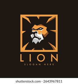Lion in frame logo for Sports and Gaming Team