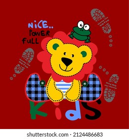 Lion Frog Baby Vector Design