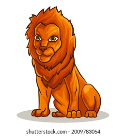 lion full body mascot character vector illustration template