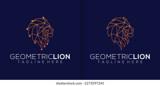 LION GEOMETRIC LINE ABSTRACT COLLECTION. VECTOR ILLUSTRATION TEMPLATE