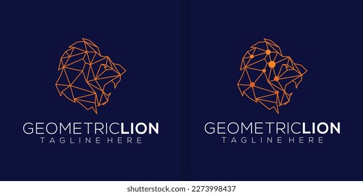 LION GEOMETRIC LINE ABSTRACT COLLECTION. VECTOR ILLUSTRATION TEMPLATE