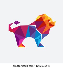 Lion Geometric Logo