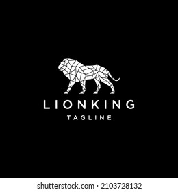 Lion geometric logo icon design template