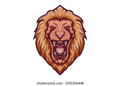 LION GOLD FANGS VECTOR LOGO
