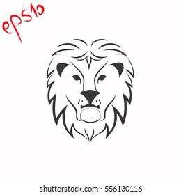 Lion grey icon.