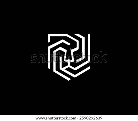 Lion with guard shape modern clean logo