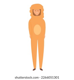 Lion halloween animal costume icon cartoon vector. Cute child. Mascot funny