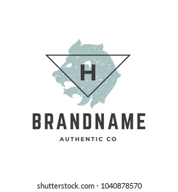 Lion hand drawn logo isolated on white background vector illustration for labels, badges, t-shirt and other design.