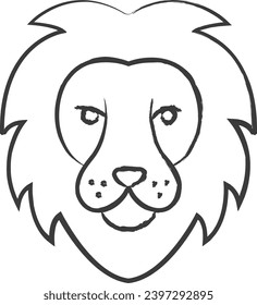 Lion hand drawn vector illustration