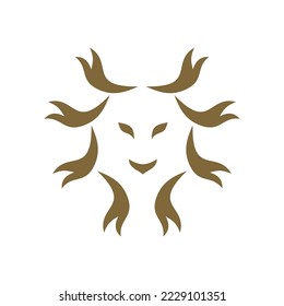 Lion head 2 logo template