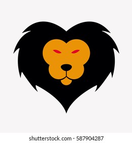 Lion head abstract logo