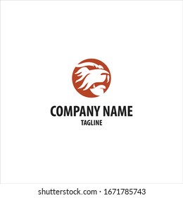 logo abstracto de cabeza de león. Se puede utilizar para iconos.