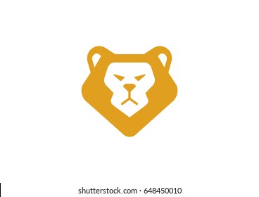 Lion head abstract Logo design vector template.
Zoo friendly animal Logotype concept icon.