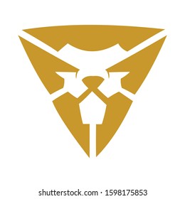 lion head abstract logo designs element