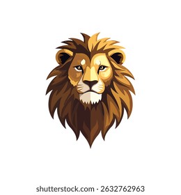 Lion head angry face vector illustration template.