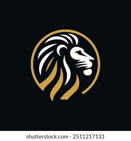  lion head angry roaring logo vector silhouette, shows power and strenght Lion head shield logo icon. Royal gold crown badge symbol. Premium king animal sign. Vector illustration. Lion logo lion shiel