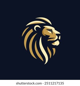  lion head angry roaring logo vector silhouette, shows power and strenght Lion head shield logo icon. Royal gold crown badge symbol. Premium king animal sign. Vector illustration. Lion logo lion shiel