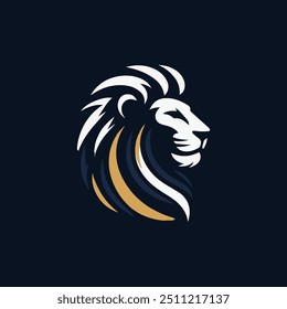  lion head angry roaring logo vector silhouette, shows power and strenght Lion head shield logo icon. Royal gold crown badge symbol. Premium king animal sign. Vector illustration. Lion logo lion shiel