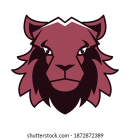 lion head animal emblem icon vector illustration design
