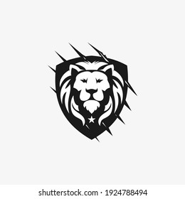 lion head animal logo vector