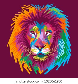lion head art