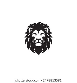 Lion head art silhouette vector illustrations .eps