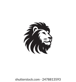 Lion head art silhouette vector illustrations .eps