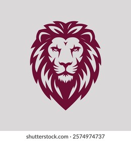 Lion head art silhouette vector illustration