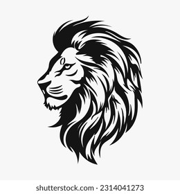 Lion head black vector shirt design 