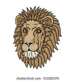 Cartoon Lion Animal Vector Illustration Template Stock Vector (Royalty ...