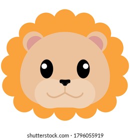 Lion head cartoon. Animal cartoon icon - Vector