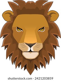 lion head with clear eyes