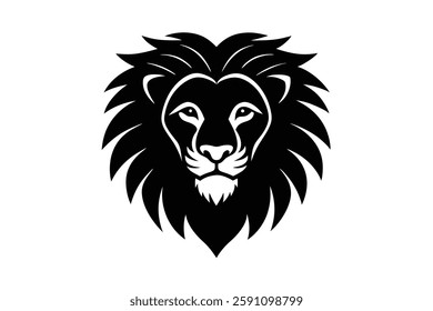 lion head clipart vector illustration