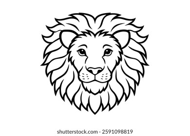 lion head clipart vector illustration