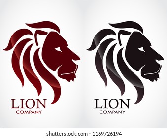 lion head color logo