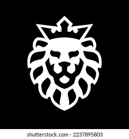 Lion head with crown logo.