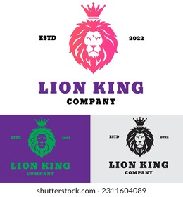 Lion head with crown logo	