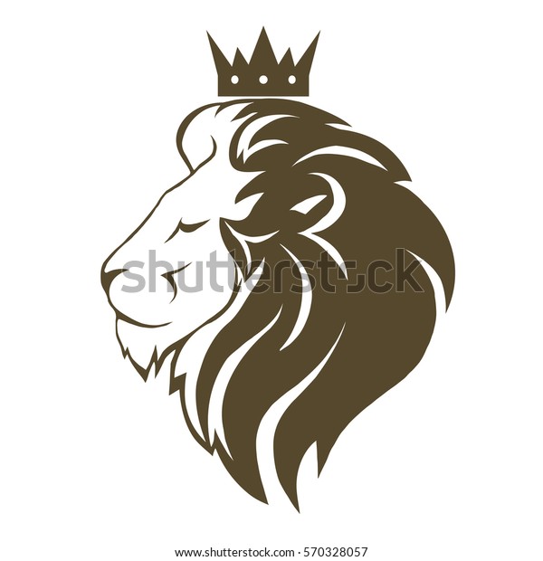 Tete De Lion Avec Logo De Image Vectorielle De Stock Libre De Droits